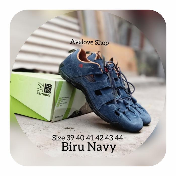 Gambar sepatu karrimor outdoor gunung hiking trecking pria size 39 s/d 44 - biru navy, 39 dari Avelove Shop 99 undefined Tokopedia