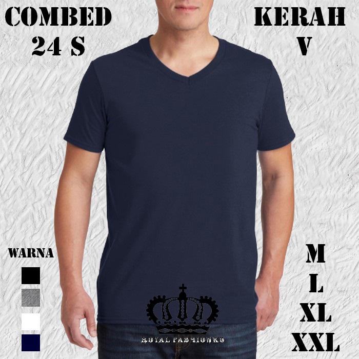 Jual Kaos Polos / Basic T-shirt V neck 