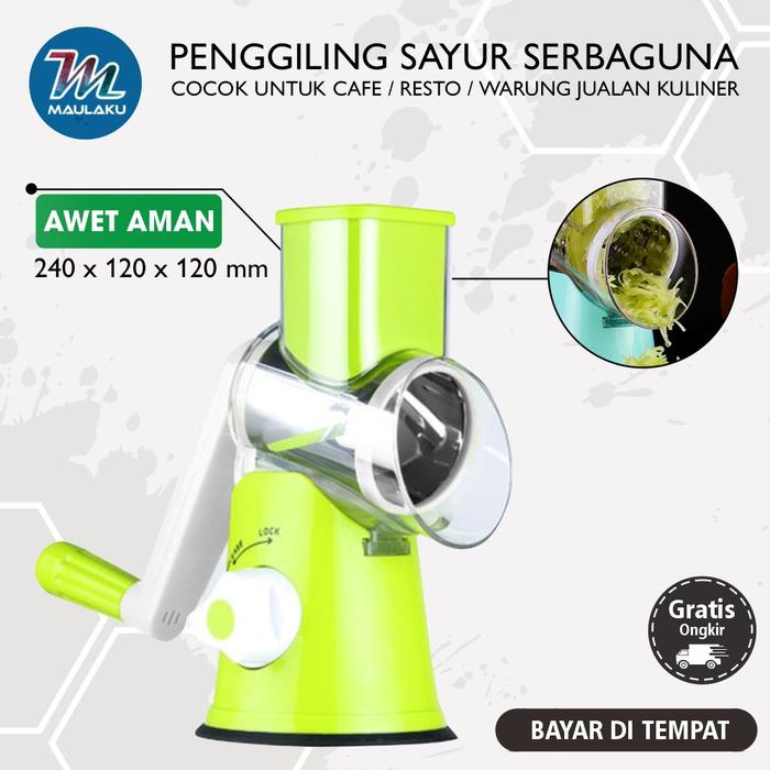 Gambar Parutan Serbaguna Pemotong Sayur Bumbu Dapur Vegetable Cutter Slicer - Hijau dari Maulaku Store Semarang undefined Tokopedia