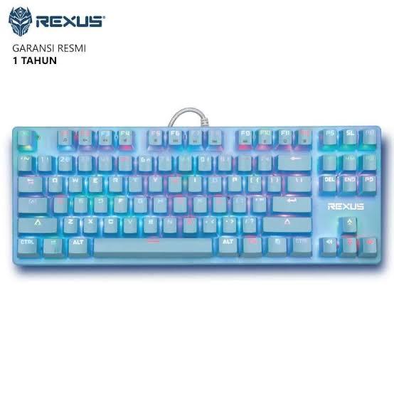 Gambar Rexus MX9 Legionaire TKL Mechanical Gaming Keyboard Mekanikal MX 9 - Biru, Blue Switch dari Click & Go Tokopedia undefined Tokopedia
