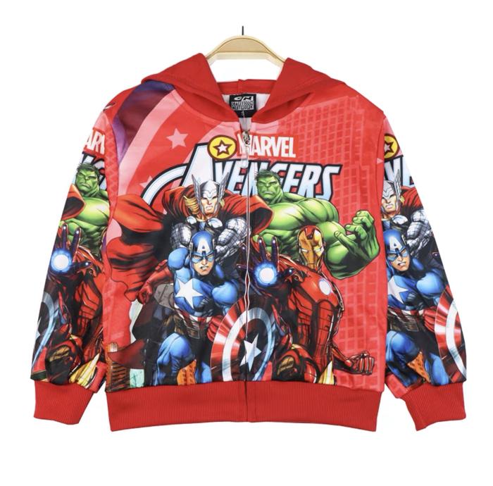 Gambar Jacket Hoddie Anak Laki-Laik Motif Superhero Avengers/Spiderman import - Avengers Merah, M dari Kids Fashion Koleksi undefined Tokopedia