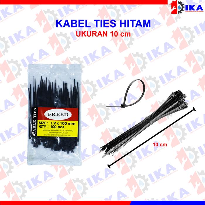 Gambar kabel ties / pengikat plastik / kabel tie / kabel serut komplit - KABEL10CM HITAM dari IKA-OFFICIAL undefined Tokopedia