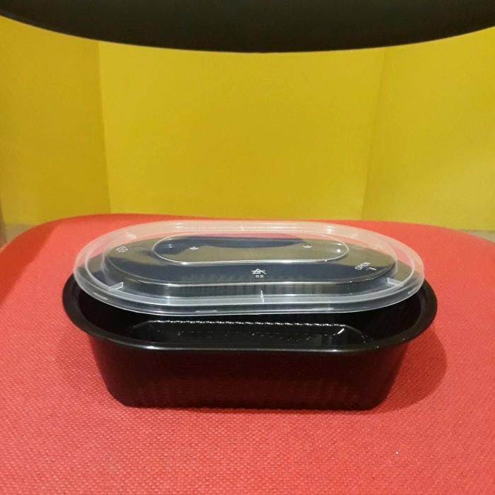 Gambar THINWALL OVAL / FOOD CONTAINER / KOTAK PLASTIK 600ML ISI 25PCS - Hitam dari AllAbout Packaging undefined Tokopedia