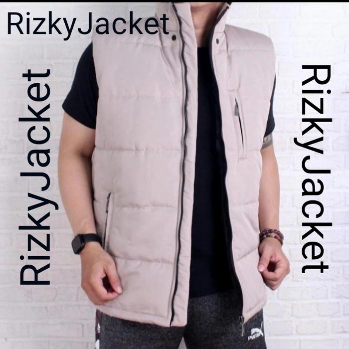 Gambar Termurah-Rompi pria 018/Rompi taslan/Rompi motor - Krem, M dari Rizky.jacket Store undefined Tokopedia