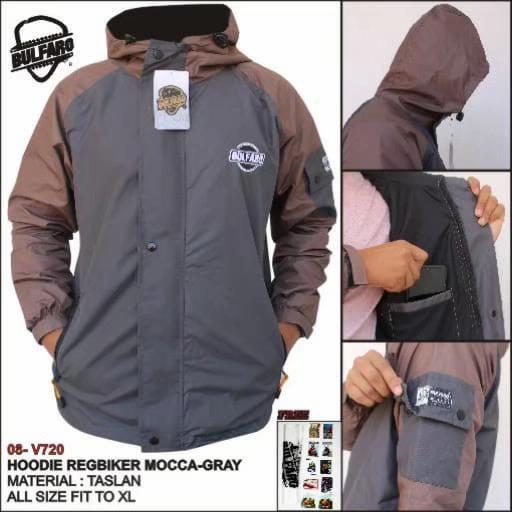 Gambar JAKET RAGLAN CASUAL REGBIKER BULFARO - Cokelat, XL dari indofashion_bdg undefined Tokopedia