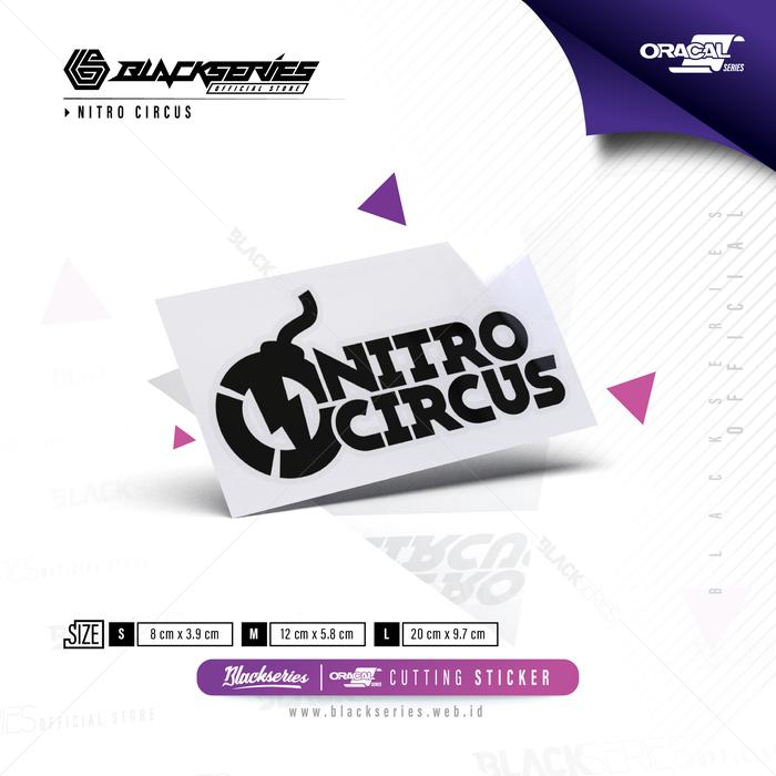 Gambar Stiker Nitro Circus | Cutting Stiker Nitro Circus - Hitam, 20 cm x 9.7 cm dari Blackseries Official Store undefined Tokopedia