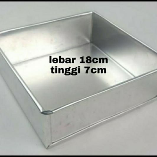 Gambar LOYANG KUE BENTUK KOTAK 18X18X7 CM BAHAN ALUMUNIUM dari Al fattah olshop Jakarta Utara Tokopedia
