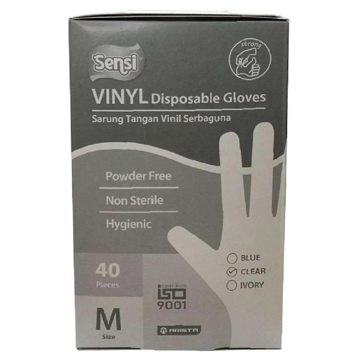 Gambar Sensi Vinyl Disposable Gloves Powder-Free 40 - S|M|L - S40 VINYL - M40 VINYL dari JCC OnlineShop undefined Tokopedia