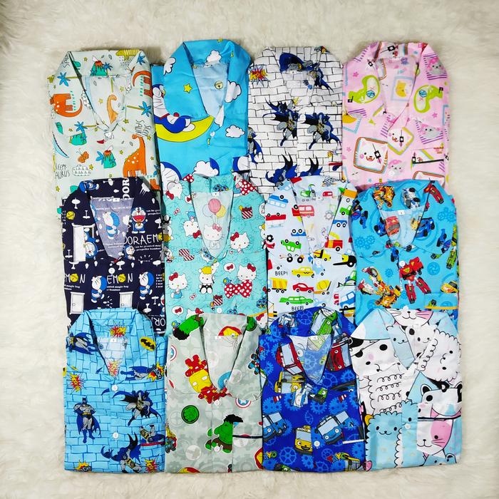 Gambar PIYAMA ANAK USIA 5-10 TAHUN KATUN POLYMICRO - random laki, size 10 dari mazayu undefined Tokopedia