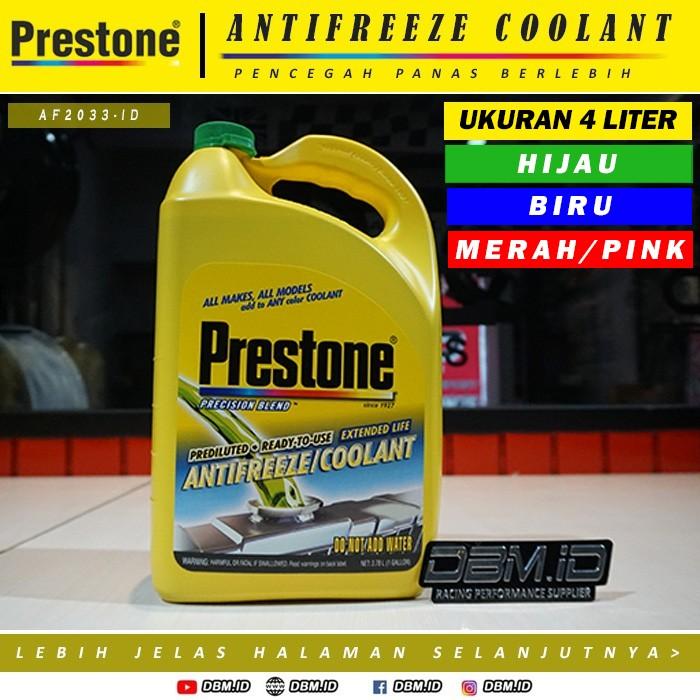 Gambar Air Radiator Mobil Motor Coolant PRESTONE Antifreeze 4 Liter - Biru dari DBM.ID undefined Tokopedia
