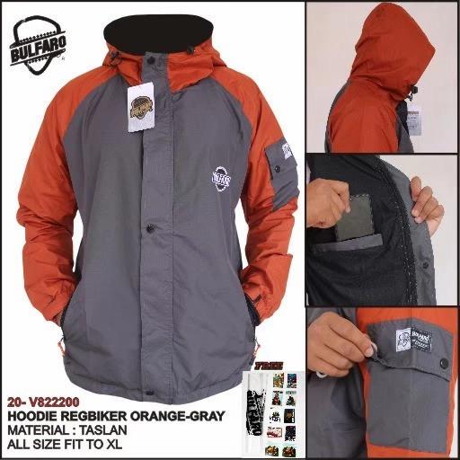 Gambar JAKET RAGLAN CASUAL REGBIKER BULFARO - Orange, XL dari indofashion_bdg undefined Tokopedia
