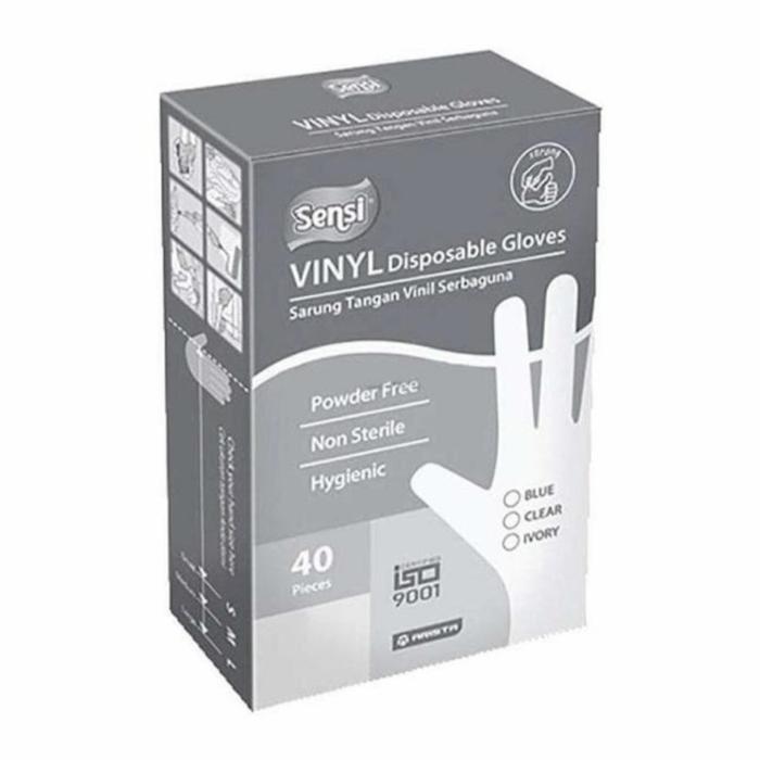 Gambar Sensi Vinyl Disposable Gloves Powder-Free 40 - S|M|L - S40 VINYL - L40 VINYL dari JCC OnlineShop undefined Tokopedia