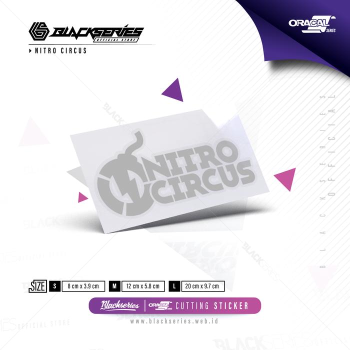 Gambar Stiker Nitro Circus | Cutting Stiker Nitro Circus - Silver, 20 cm x 9.7 cm dari Blackseries Official Store undefined Tokopedia