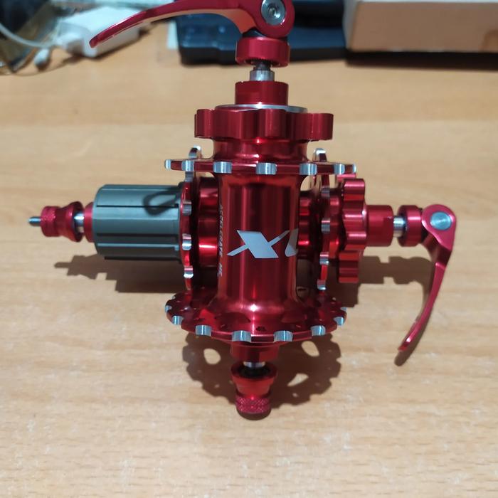 Gambar Hub Freehub SEPEDA GUNUNG ,RB , XLR8 CNC 32 Hole Disc Brake JANGKRIK B - Merah dari SHAKILA BIKE SHOP undefined Tokopedia