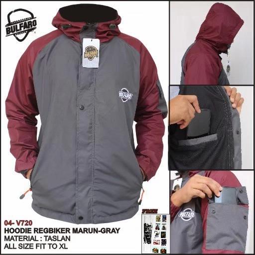 Gambar JAKET RAGLAN CASUAL REGBIKER BULFARO - maroon, XL dari indofashion_bdg undefined Tokopedia