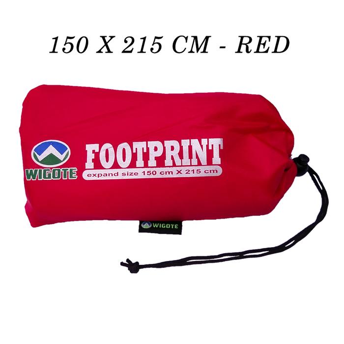 Gambar Footprint Alas Tenda Waterproof 150X215cm Tikar Bawah Tenda Flysheet - Merah dari WIGOTE undefined Tokopedia
