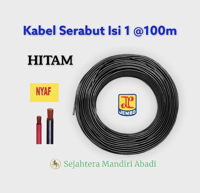 Gambar Kabel NYAF 1x1 Jembo 100m Kabel Serabut Isi 1 Single Core 4 Warna - Kuning - Hitam dari Sejahtera Mandiri Abadi undefined Tokopedia