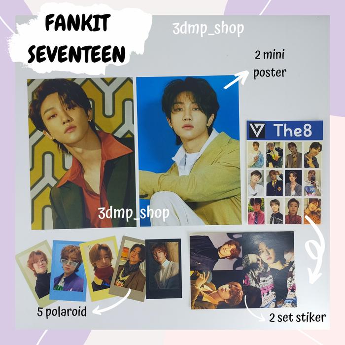 Gambar fankit poster stiker polaroid seventeen mingyu joshua dk hoshi - the8 dari 3dmp_shop undefined Tokopedia