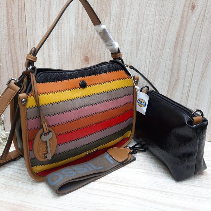 Gambar TAS FOSSIL WANITA RAINBOW 3707 - Hitam dari Yuliabags4 undefined Tokopedia