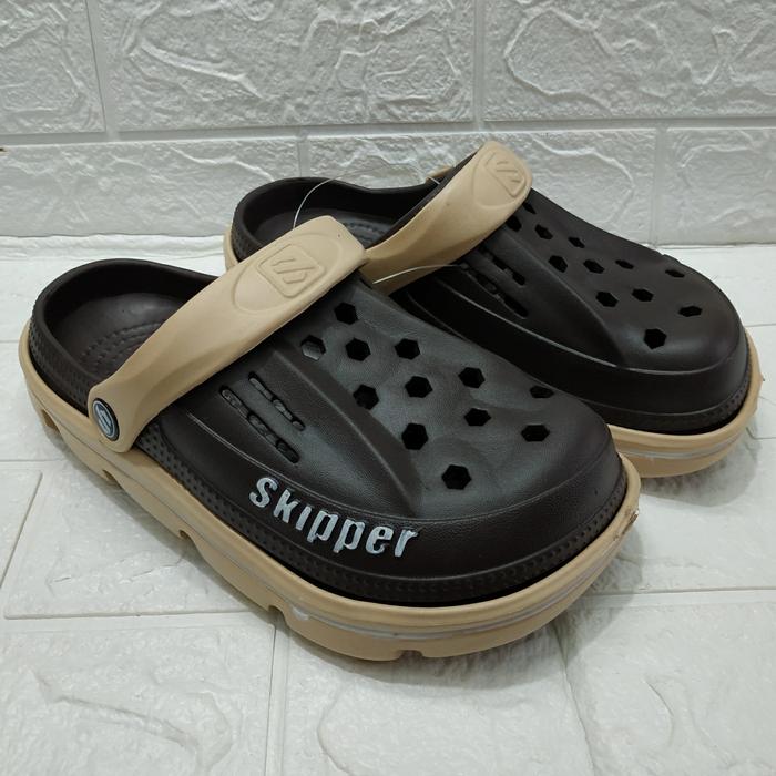 Gambar SEPATU SANDAL KARET PRIA SKIPPER 8186 SENDAL BAIM SELOP COWOK PHYLON - Cokelat, 39 dari Toko YSP New undefined Tokopedia
