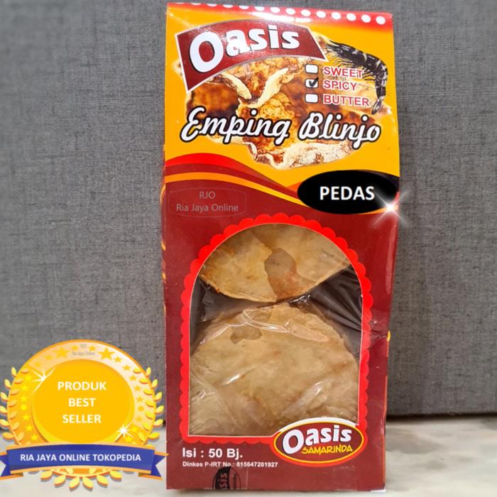 Gambar Kerupuk Mentah Emping Blinjo Oasis - Udang Pedas dari Ria Jaya Online undefined Tokopedia