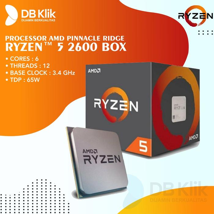 Processor AMD Pinnacle Ridge Ryzen 5 2600 Box 3.4GHz AM4 - Ryzen5 2600