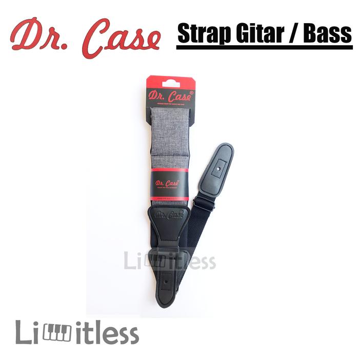 Gambar Strap Gitar Bass Dr Case Lebar Busa Tebal Warna Hitam - Abu-abu dari Limit-less Store undefined Tokopedia