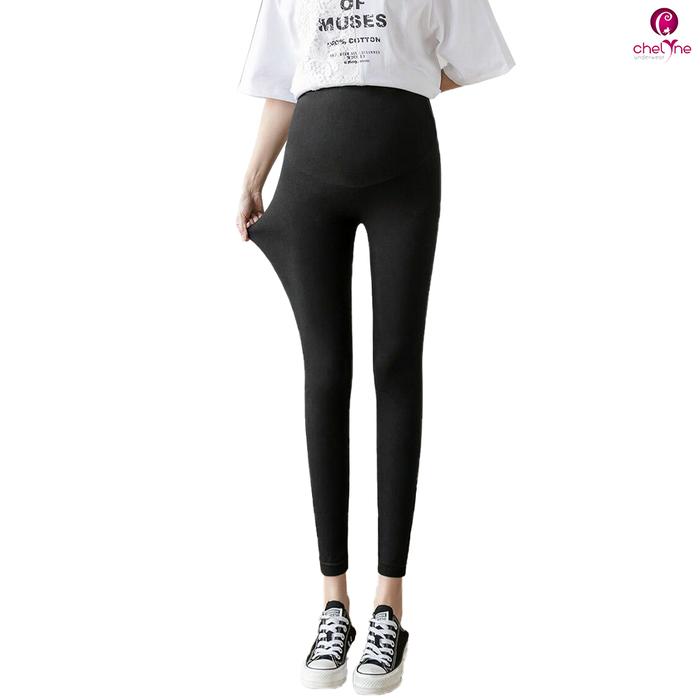 Gambar Chelyne Legging Hamil Panjang Highwaist H6858 Maternity Legging - Hitam dari Chelyne undefined Tokopedia