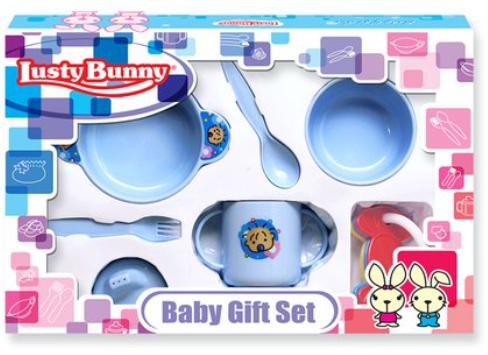 Gambar Lusty Bunny Feeding Set Baby BPA Free | Peralatan Makan Bayi LB-1827 - Biru dari HelloHallo undefined Tokopedia
