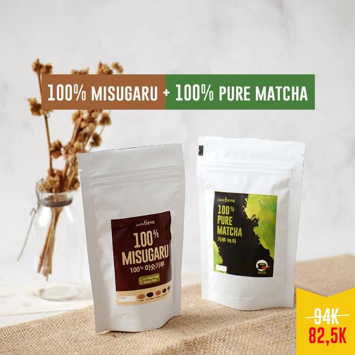 Gambar Bubuk / Powder 100% Misugaru & Pure Matcha dari CAFFEBENE undefined Tokopedia