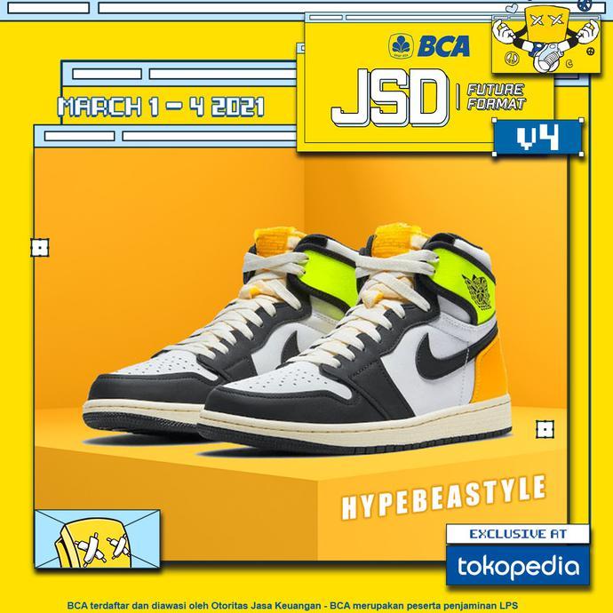 Jual Sepatu Nike Air Jordan Retro High White Black Volt