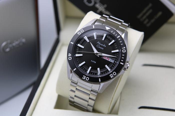 Gambar [ ORIGINAL ] Jam Tangan Pria / Cowok Alexandre Christie 6512 - SILVER BLACK dari TOKOJAMKU_NEW undefined Tokopedia