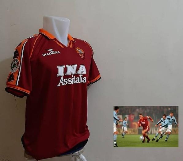 Gambar Jersey Retro AS Roma 1998 - 1999 dari Retrorist undefined Tokopedia