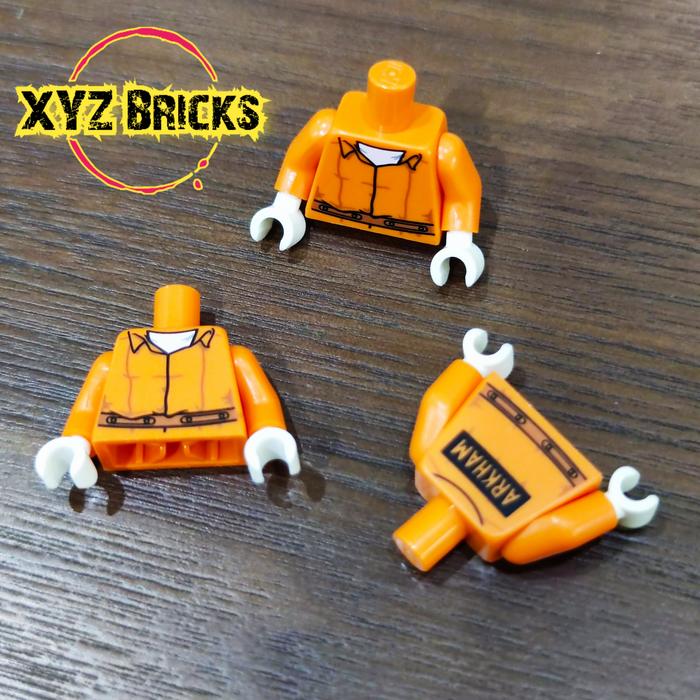 Gambar LEGO PARTS 6173595 Torso - Mini Upper Part No 3636 Bright Orange Joker dari XYZ Bricks undefined Tokopedia