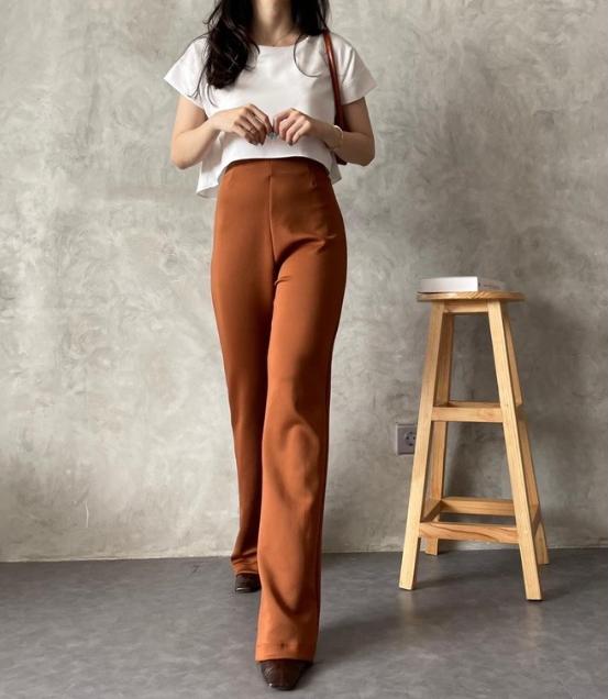 Gambar CELANA HIGHWAIST PANTS WANITA CEWEK KOREA KEKINIAN CHELSEA HW PANTS - Caramel dari Delyn Clothing undefined Tokopedia
