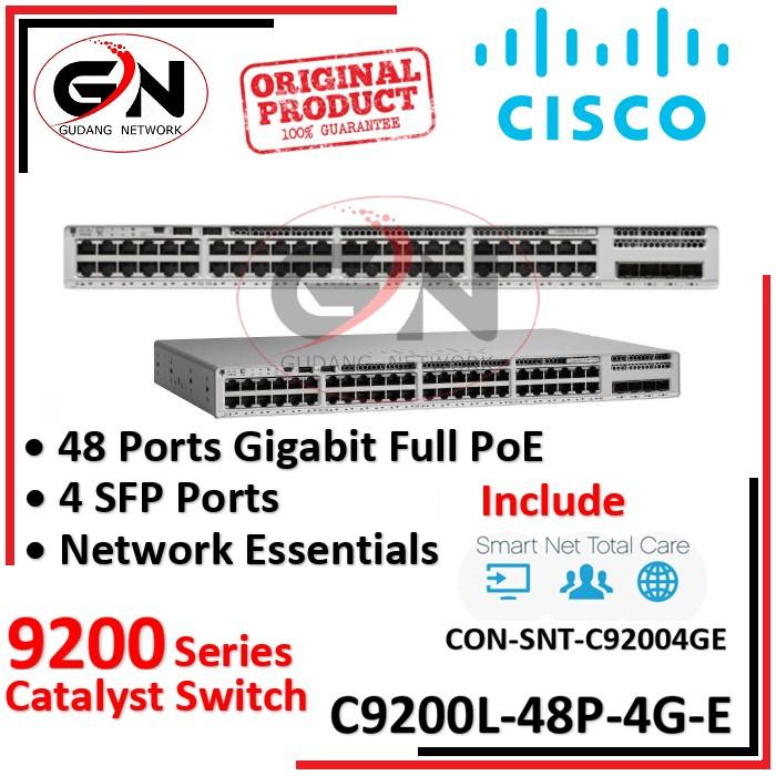 Jual Cisco C9200L-48P-4G-E Catalyst 9200 Series Switch + SmartNet ...