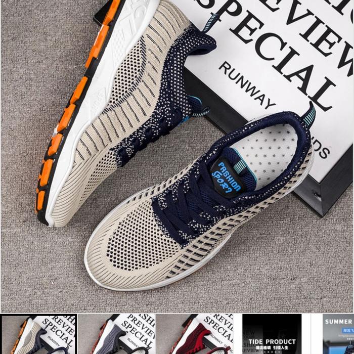 Gambar Sepatu Sneakers Mens Trainers Sepatu Pria Wanita Sepatu Casual - cream, 40 dari Cici Modis undefined Tokopedia