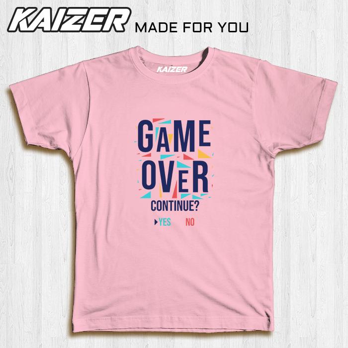 Gambar KAIZER ST-0258 Kaos Game Over - Typography - Game - Merah Muda, XL dari UniTee Official undefined Tokopedia