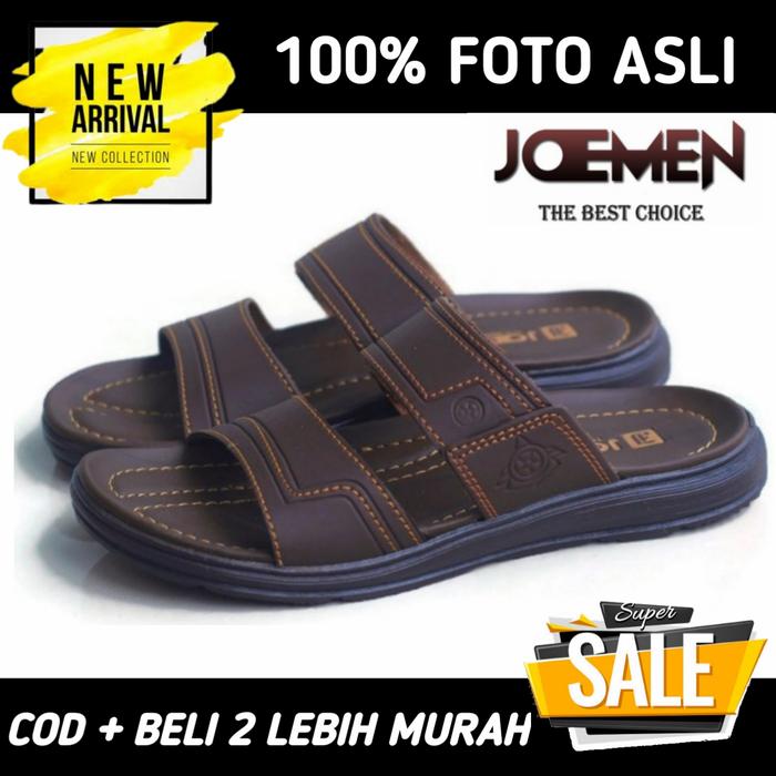 Gambar SANDAL KULIT JOEMEN S 26 ORIGINAL PRIA SANDAL JAPIT IMPORT - CoklatTua, 35 dari Joemen Shop Official undefined Tokopedia