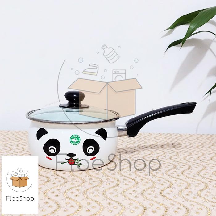 Gambar Panci Gagang / Saucepan Maspion Enamel Hello Panda 18 cm dari Floeshop undefined Tokopedia