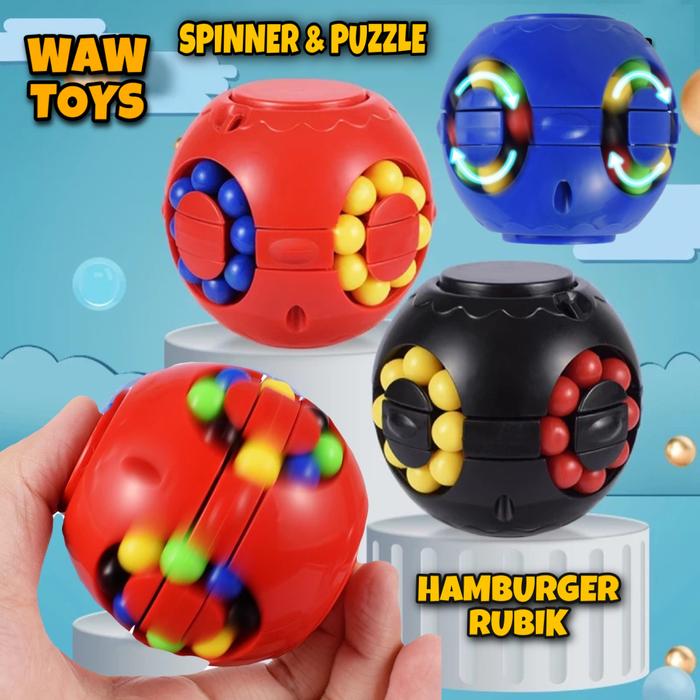 Gambar MAINAN POP IT FIDGET TOY - RUBIK HAMBURGER dari WAW TOYS undefined Tokopedia