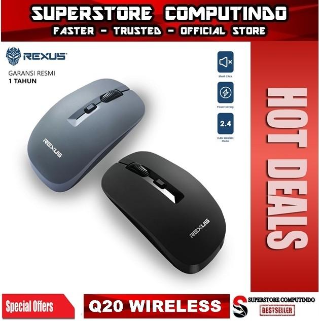 Gambar Rexus Q20 Office Mouse Wireless Silent Click - Hitam dari SuperstoreComputindo undefined Tokopedia
