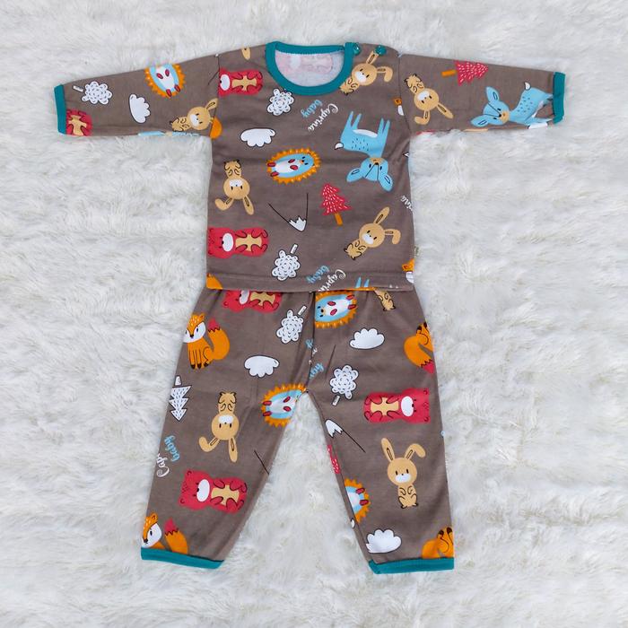 Gambar caprina setelan bayi print KB panjang - Cokelat, L dari istana bayi @grosir undefined Tokopedia