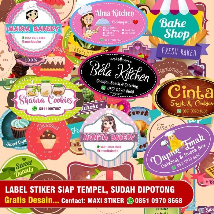 Gambar Cetak/Print Stiker Label Kemasan Produk Makanan/Minuman GRATIS DESAIN - Besar 9x6cm dari Toko Unik Maxi undefined Tokopedia