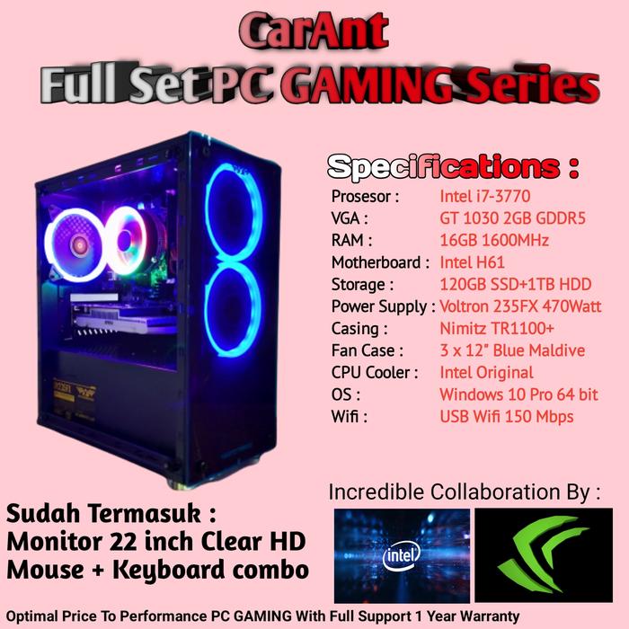 Gaming Pc I7 3770k Gtx 1080 PC Full Set Intel Core I7-3770 NVidia