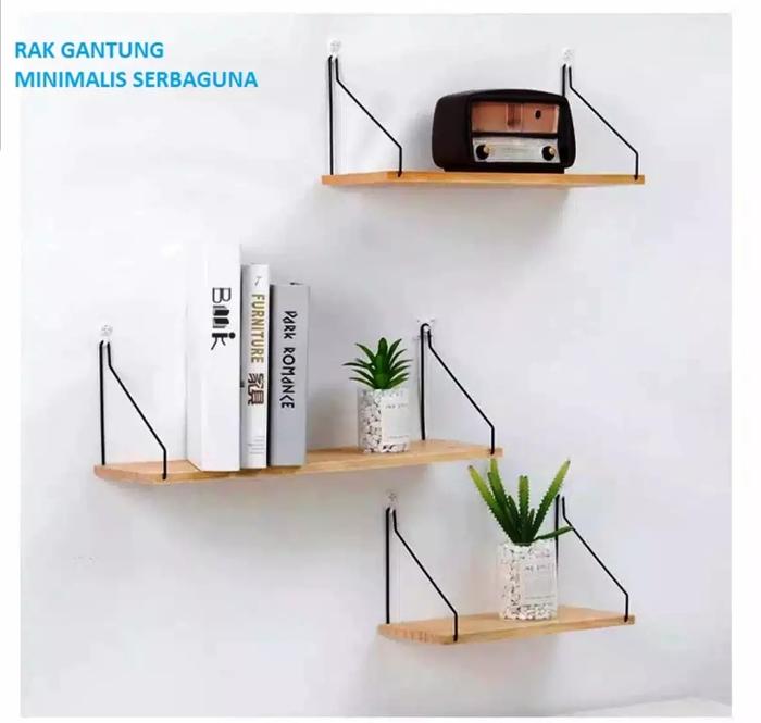 Gambar Rak Buku Rak Tanaman Hiasan Dinding tempel gantung dekorasi vintage - S-20cm dari D&A Mart undefined Tokopedia