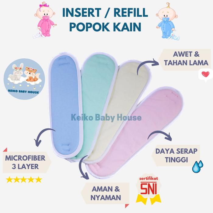 Gambar Popok Kain Bayi Clodi Baby Newborn Celana Lampin Clody Diaper Gambar - S, Popok+Insert dari Keiko Baby House undefined Tokopedia