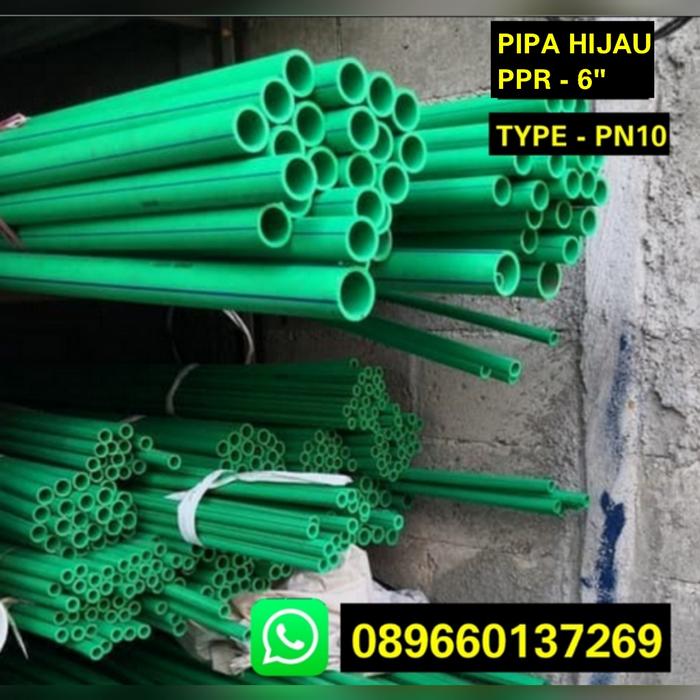 Gambar PIPA HIJAU PPR BATANGAN PN10 AIR DINGIN PIPA PRALON PPR KECIL BESAR - 6" dari Subur Makmur Semarang undefined Tokopedia
