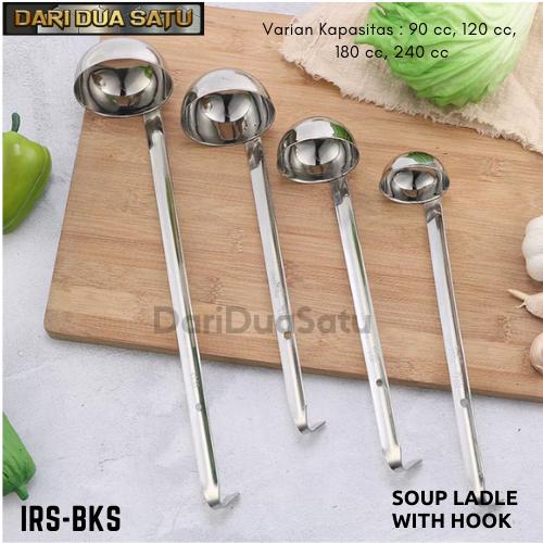 Gambar Irus Bakso Soup Ladle Centong Bakso Kuah Stainless 90 120 180 240 cc - 8 oz / 240 cc dari DariDuaSatu undefined Tokopedia