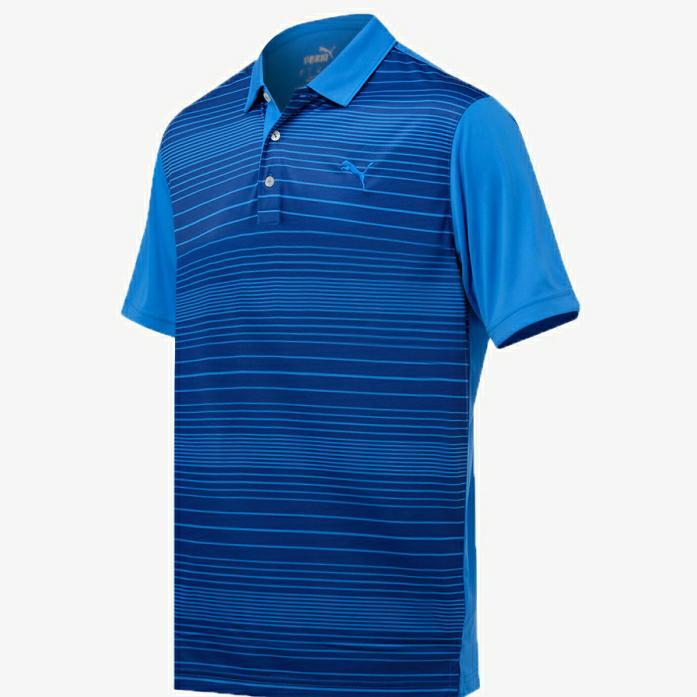 Jual KAOS GOLF PRIA PUMA City Stripe Men's Polo Blue ORIGINAL